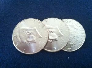 TRICEPTION COIN SET HALF DOLLAR BY BOB SWADLING &amp; MARK MASON